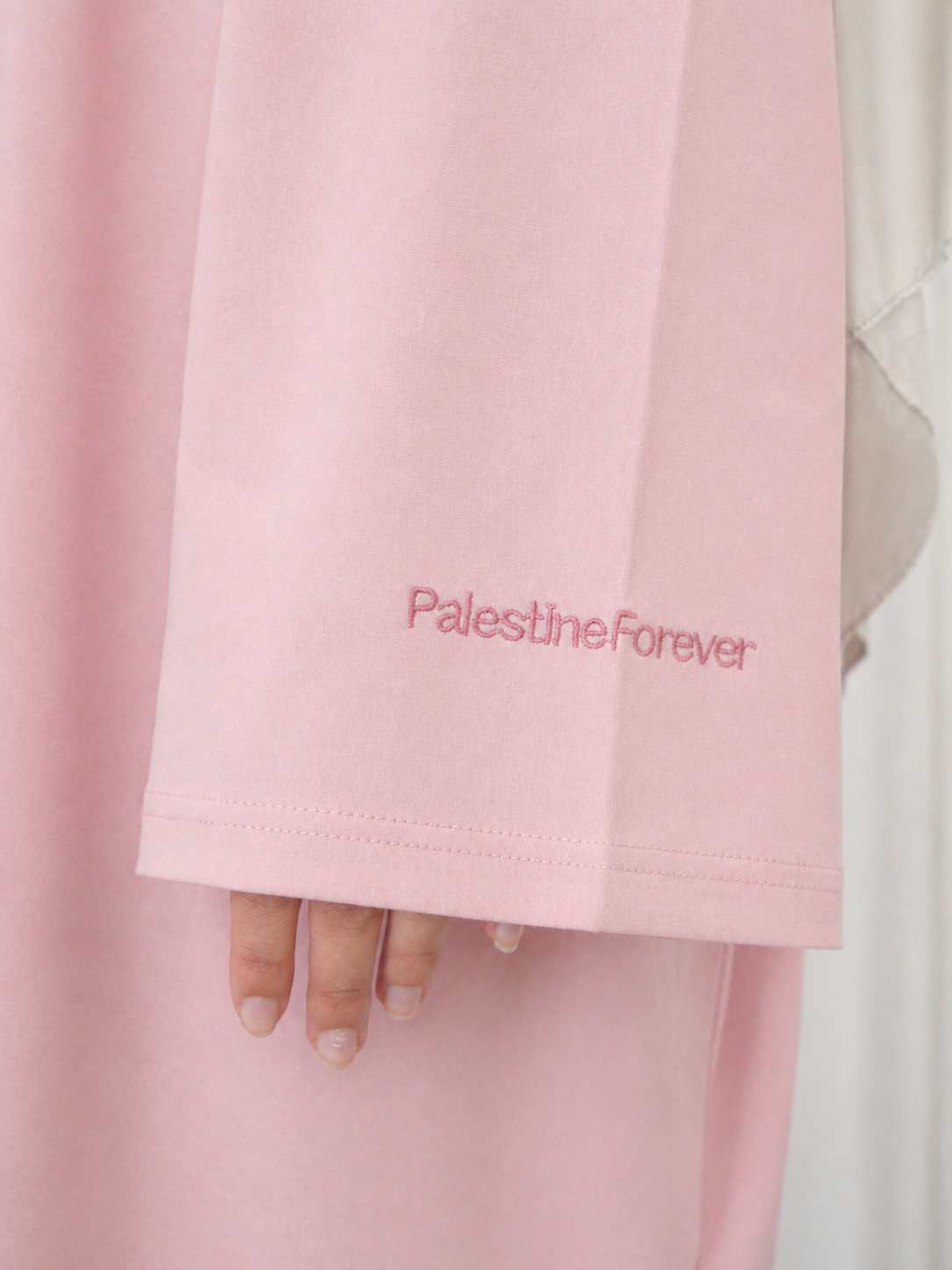 T-shirt modeste rose clair