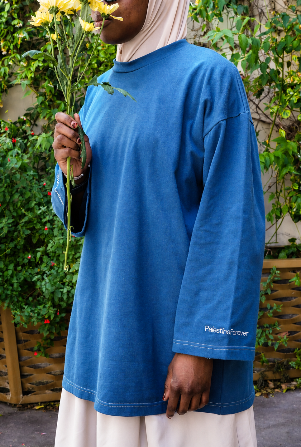 T-shirt modeste Bleu électrique