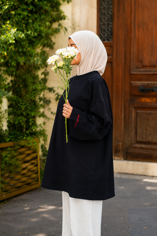 T-shirt modeste noir